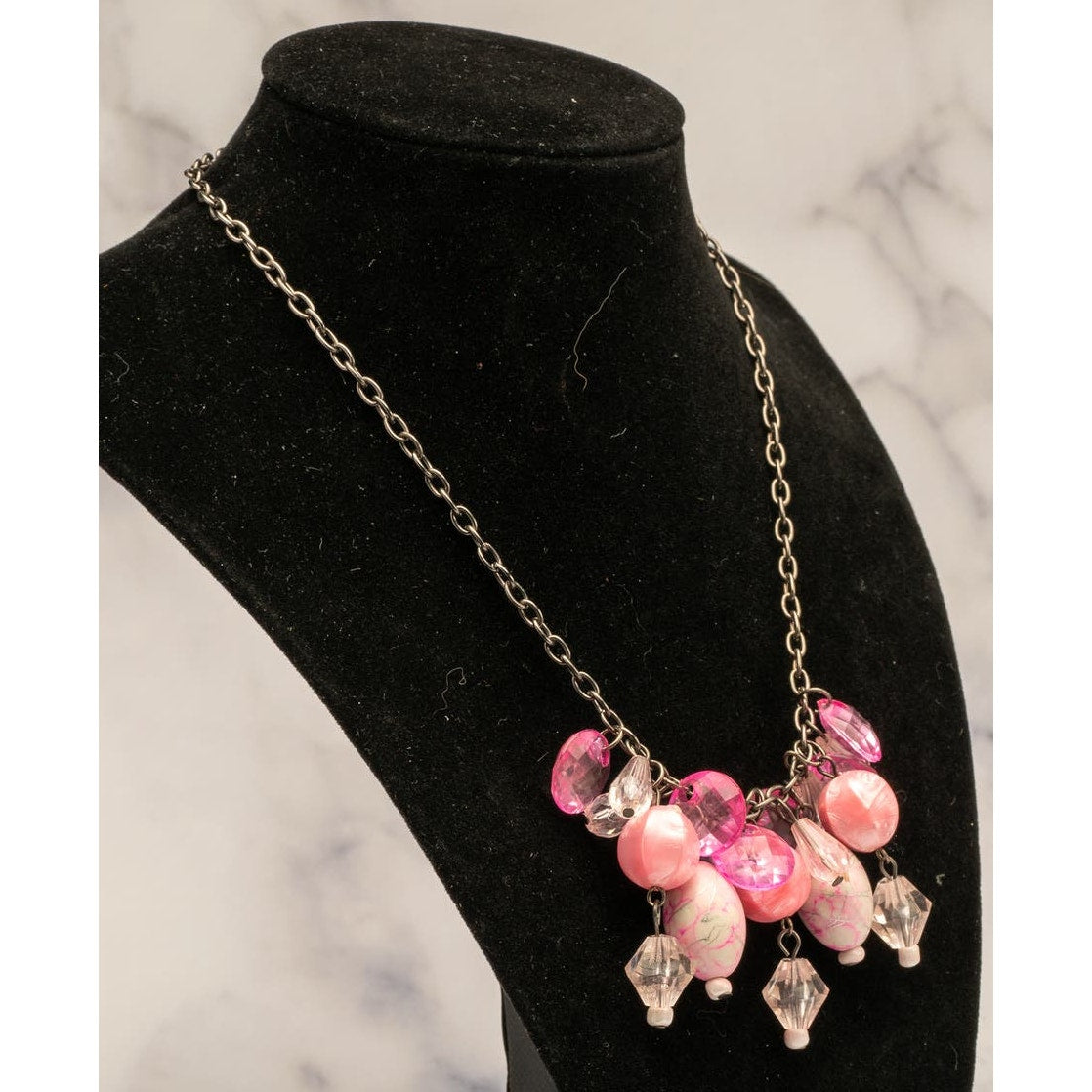 Barbie's Dream Necklace - Shades of pink necklace and earrings.