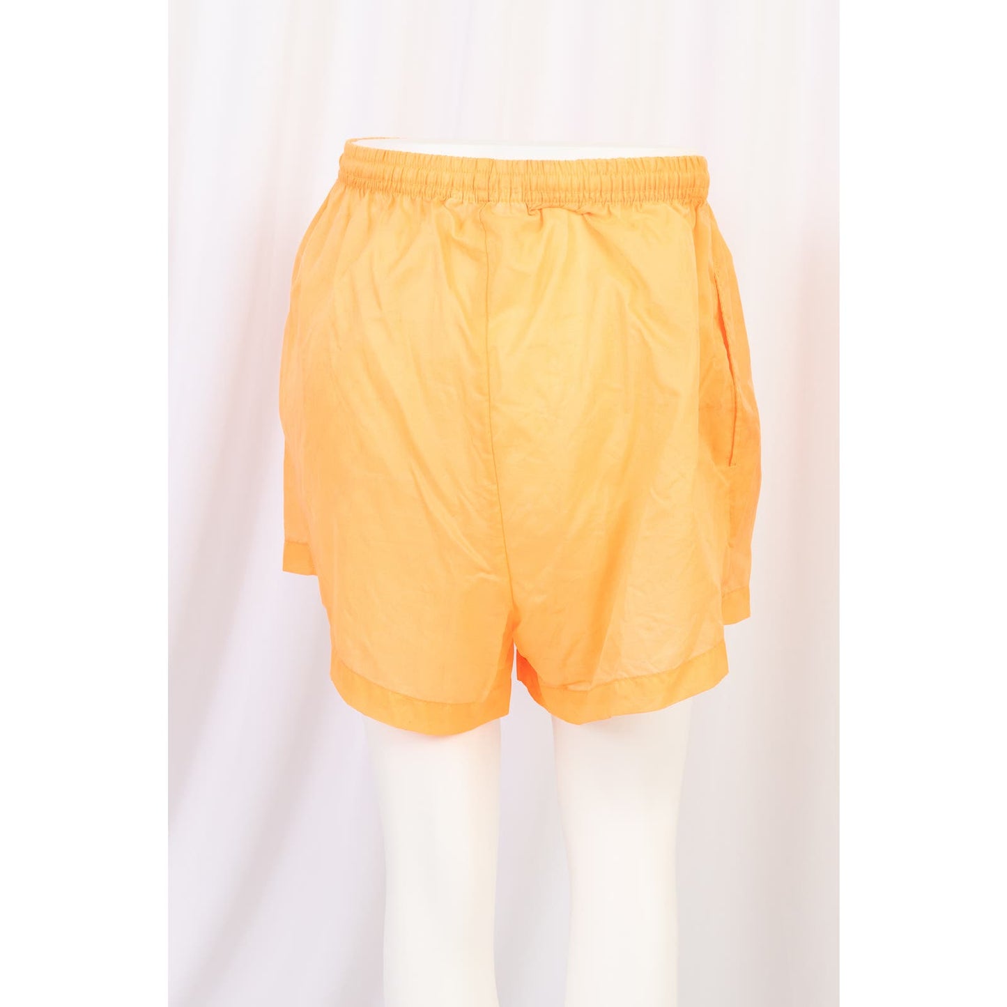 Y2K / 90's Neon Orange Nylon Cheer Shorts size M