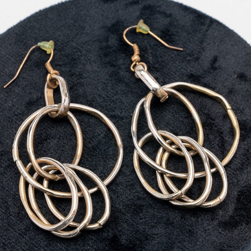 Twisted Copper Infinity earrings - handmade