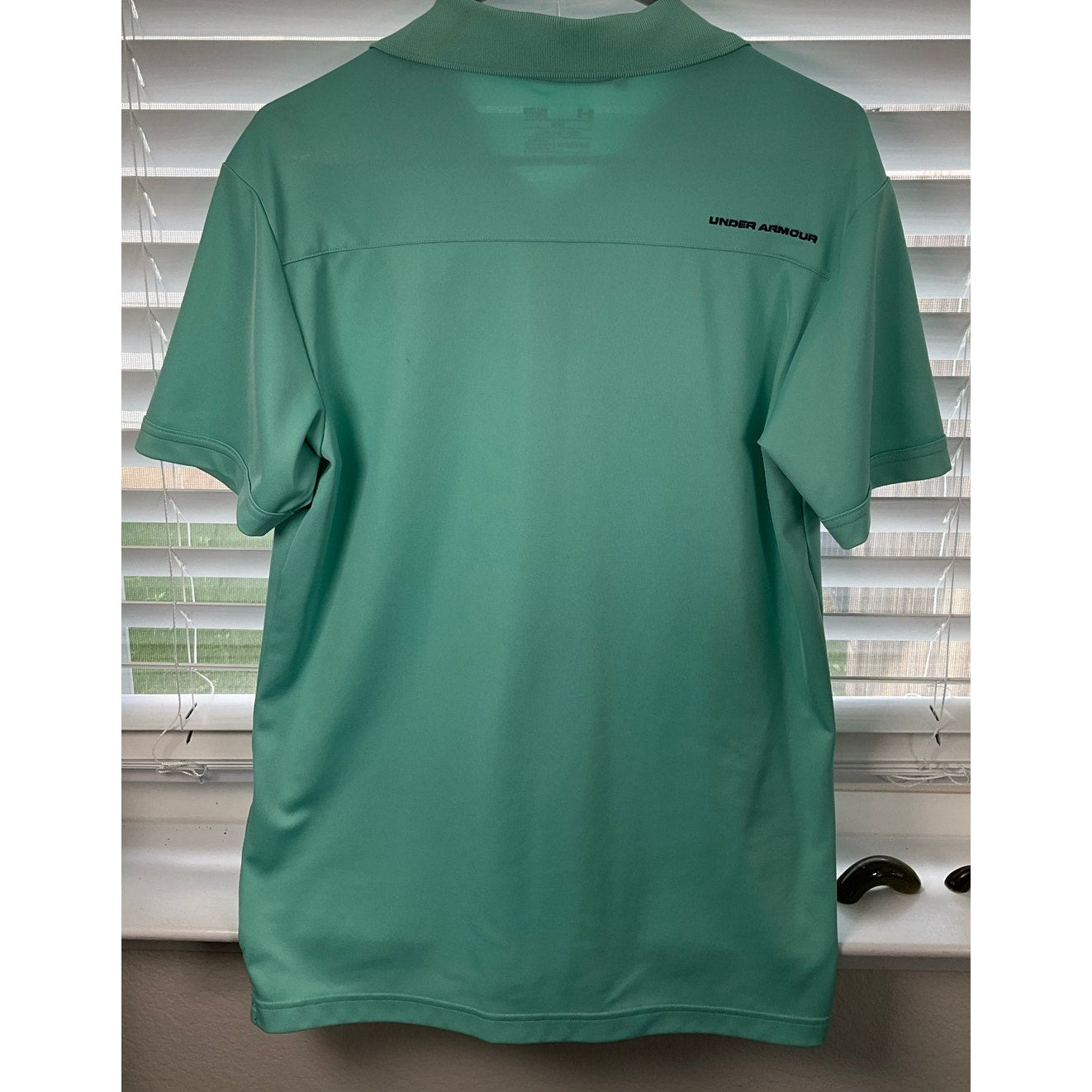 Men's Under Armour mint green logo polo shirt sz "Loose" Small