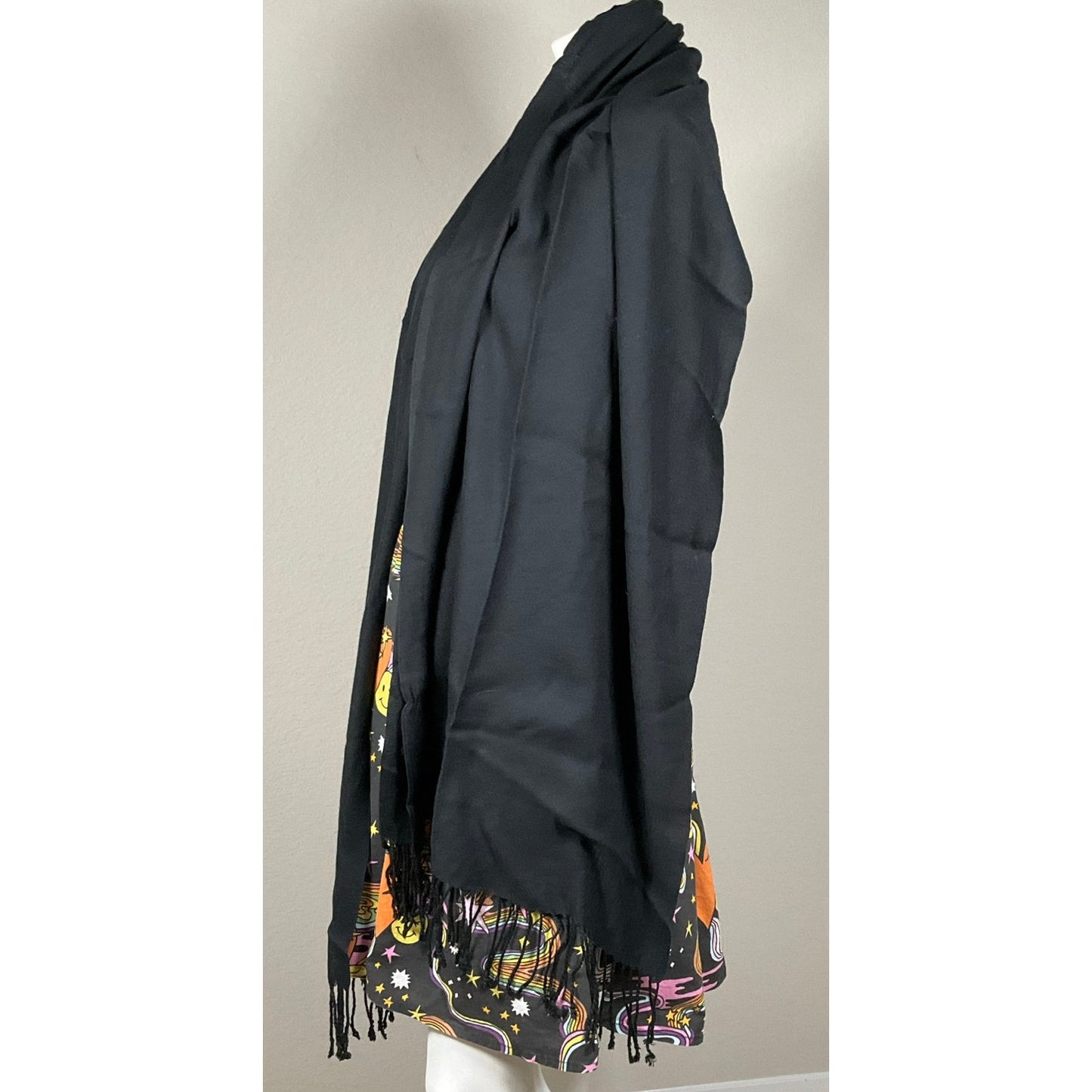 Women's Classic Black Pashmina Shawl Wrap