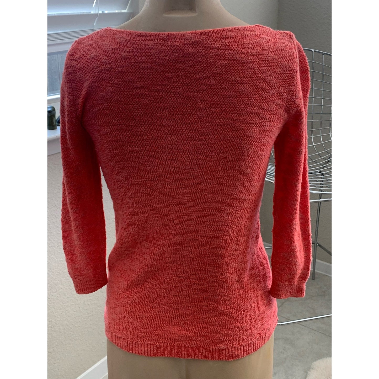 Old Navy Women’s XSmall Coral Orange knit 3/4 Sleeve Top