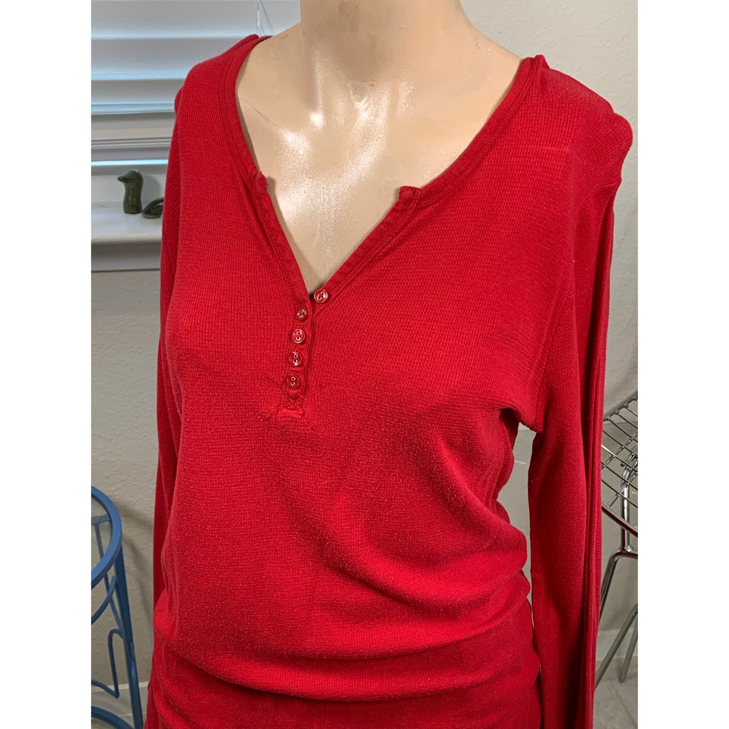 Liz Lange Red maternity long sleeved cotton shirt size XXL