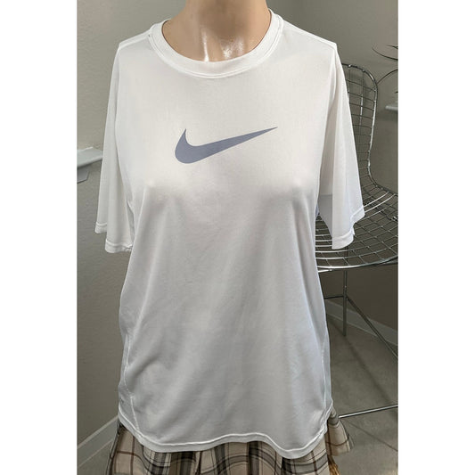 Men's Nike Dri-Fit White short sleeved top size Large