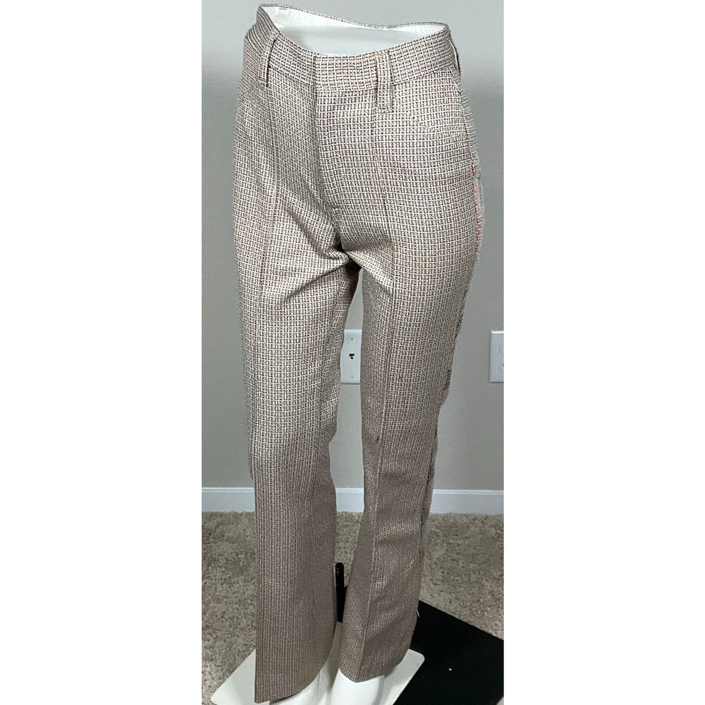 Vintage 50's H Bar C California Ranchwear Khaki Tweed pants sz 26"