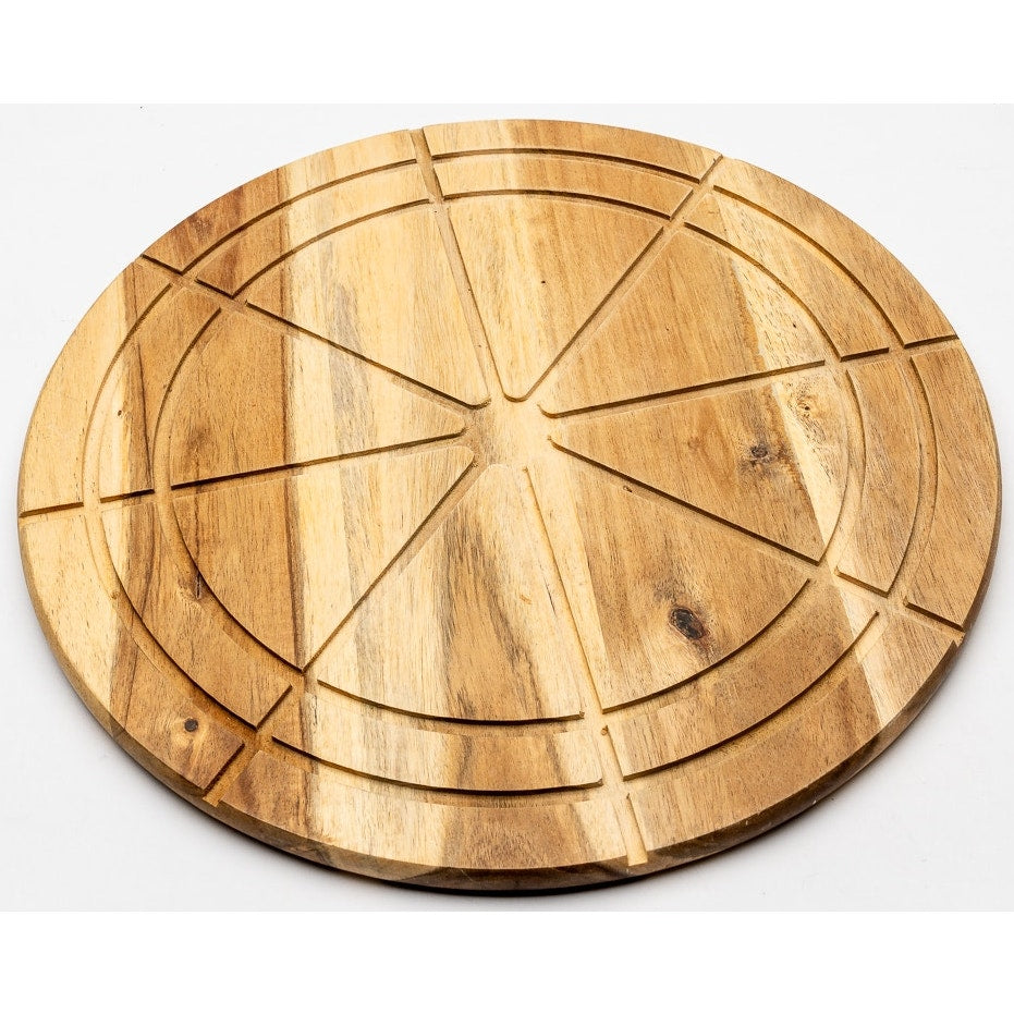 Zassenhaus - Pizza guideline cutter and plate from bamboo