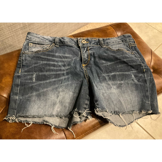 Arizona Jean Raw Hem Cut Off High-Rise Shortie Shorts sz 9