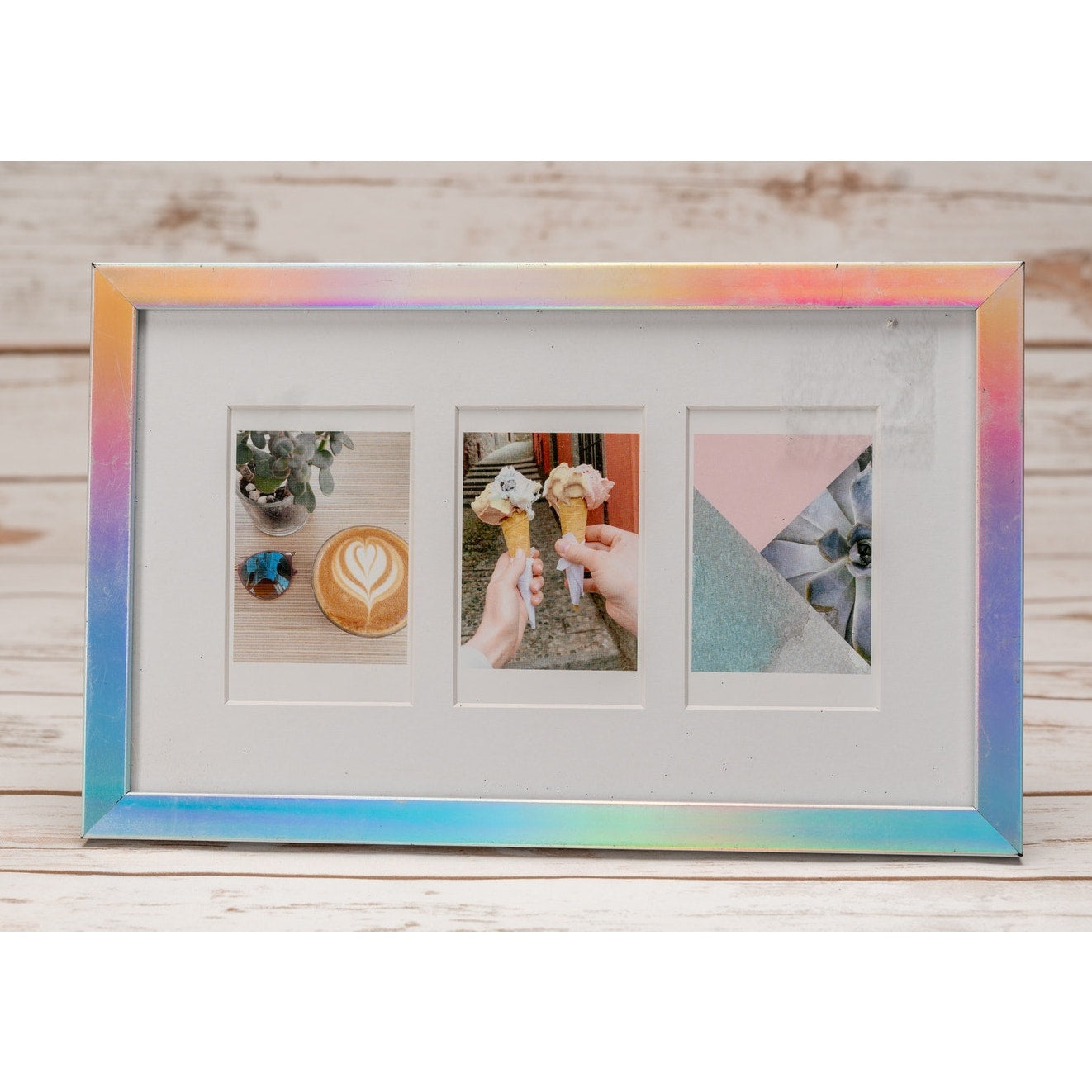 Rainbow decorative rectangular picture frame