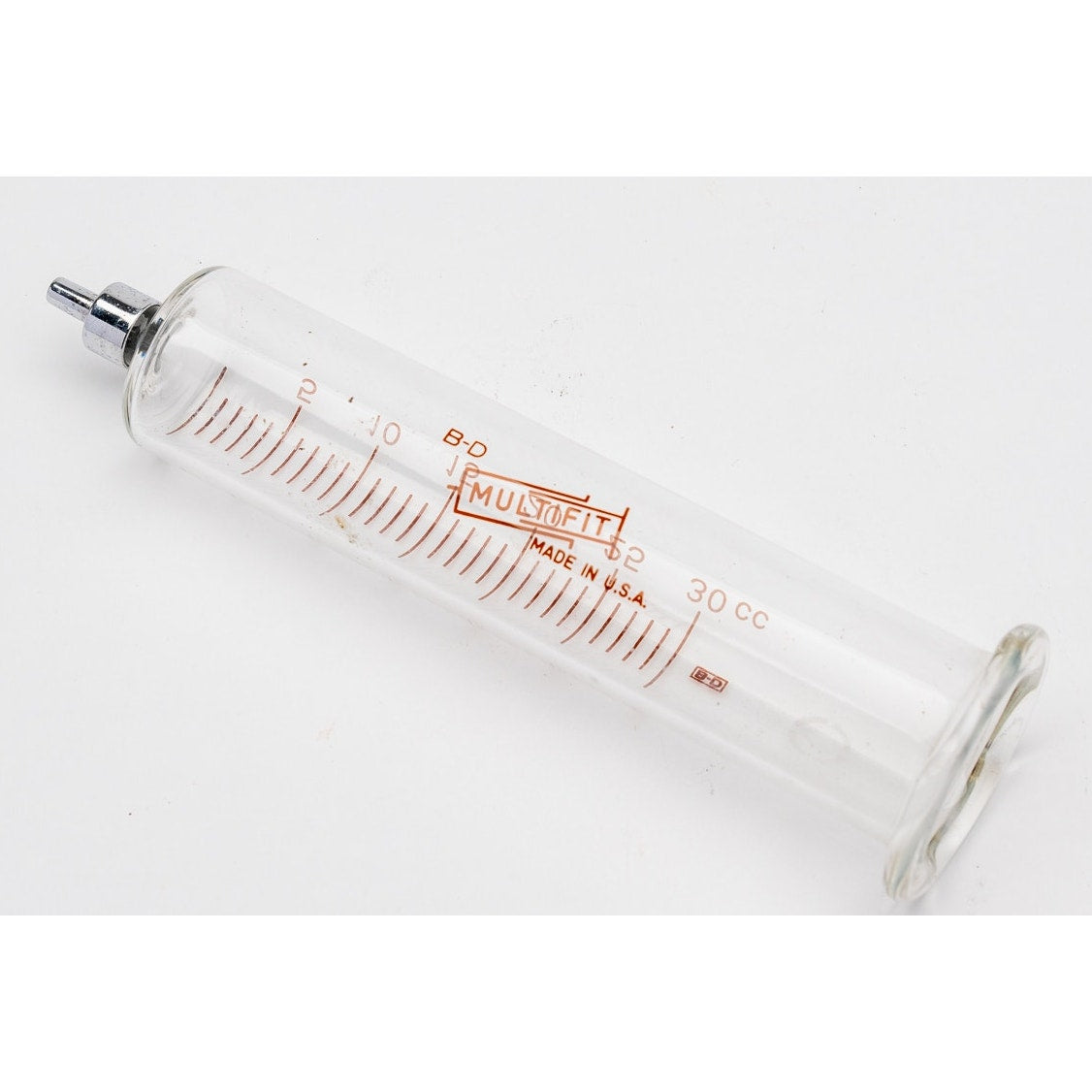 Vintage Apothecary medical Glass Syringes BD Multifit 30CC - for display