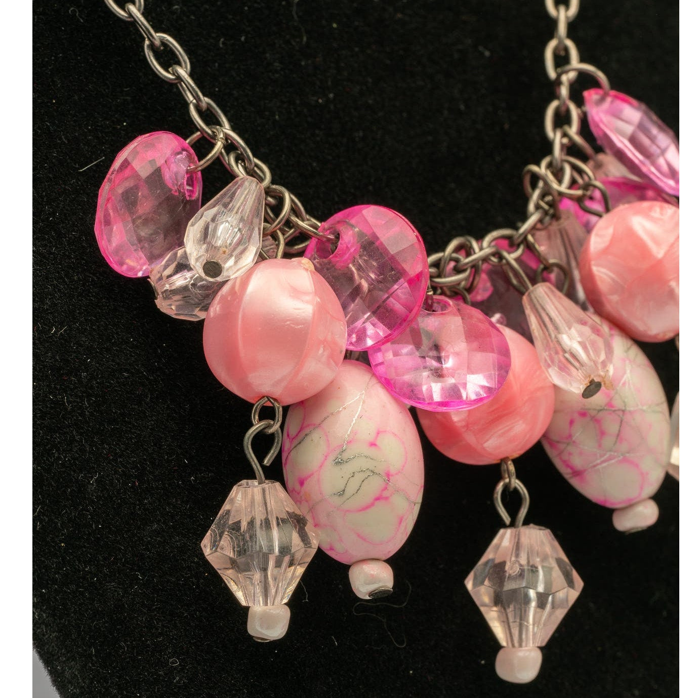 Barbie's Dream Necklace - Shades of pink necklace and earrings.