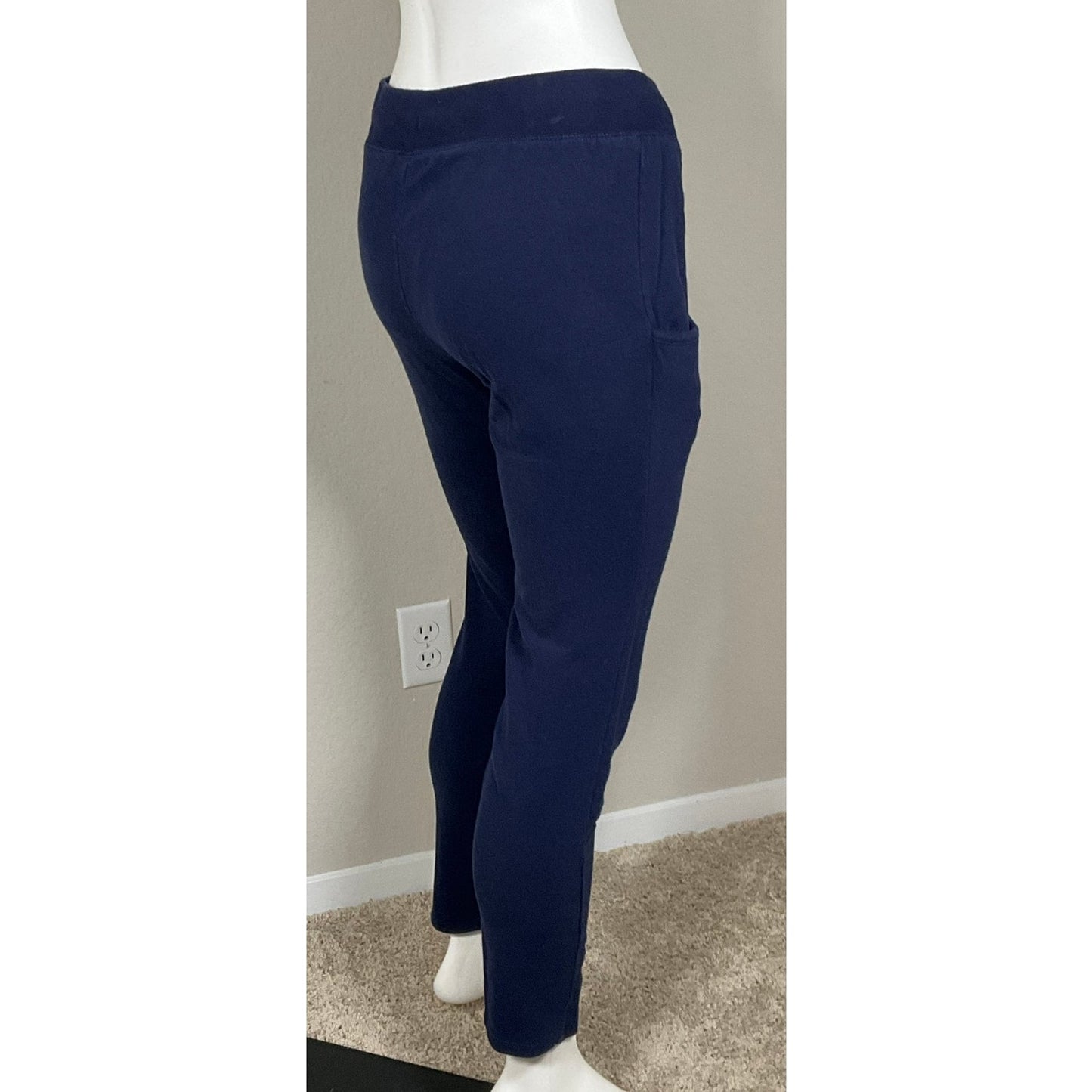 Navy Blue tapered leg joggers size S - Forever 21