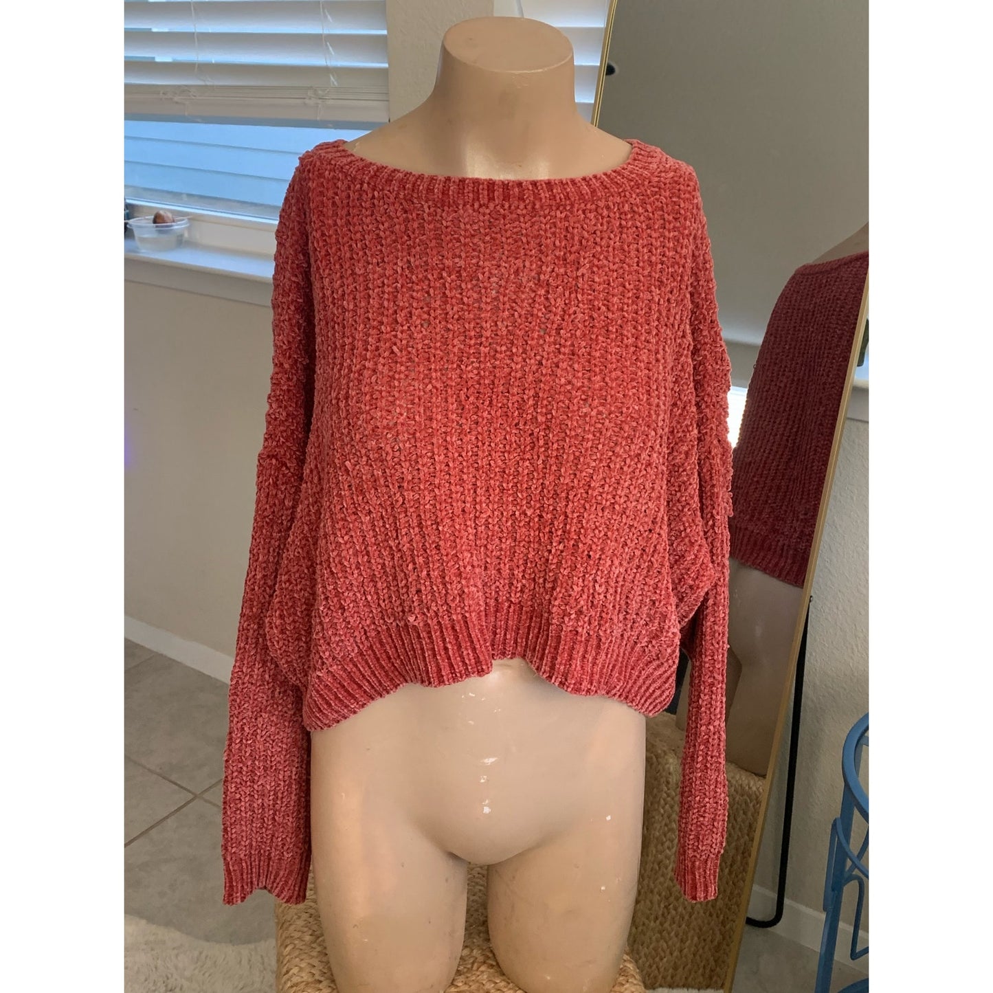 Wild Fable oversized soft coral knit sweater sz XS