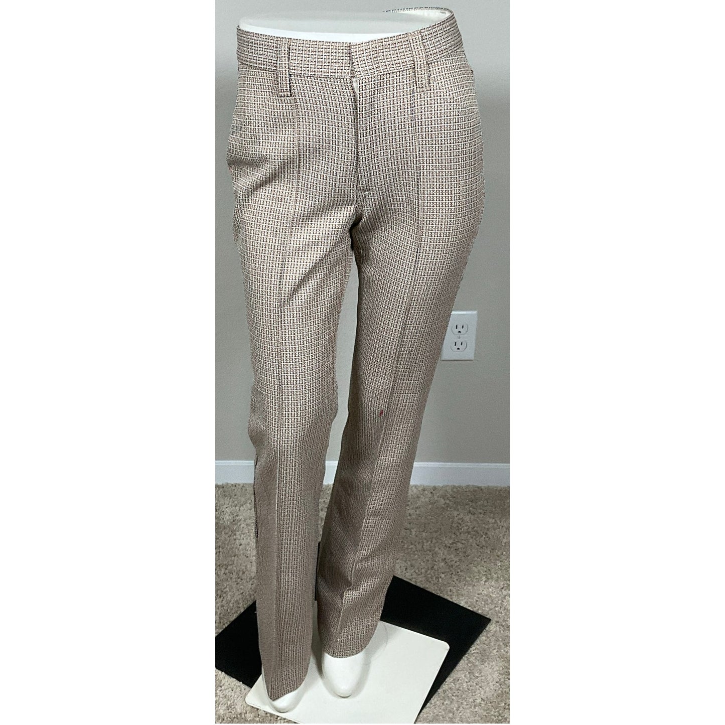 Vintage 50's H Bar C California Ranchwear Khaki Tweed pants sz 26"