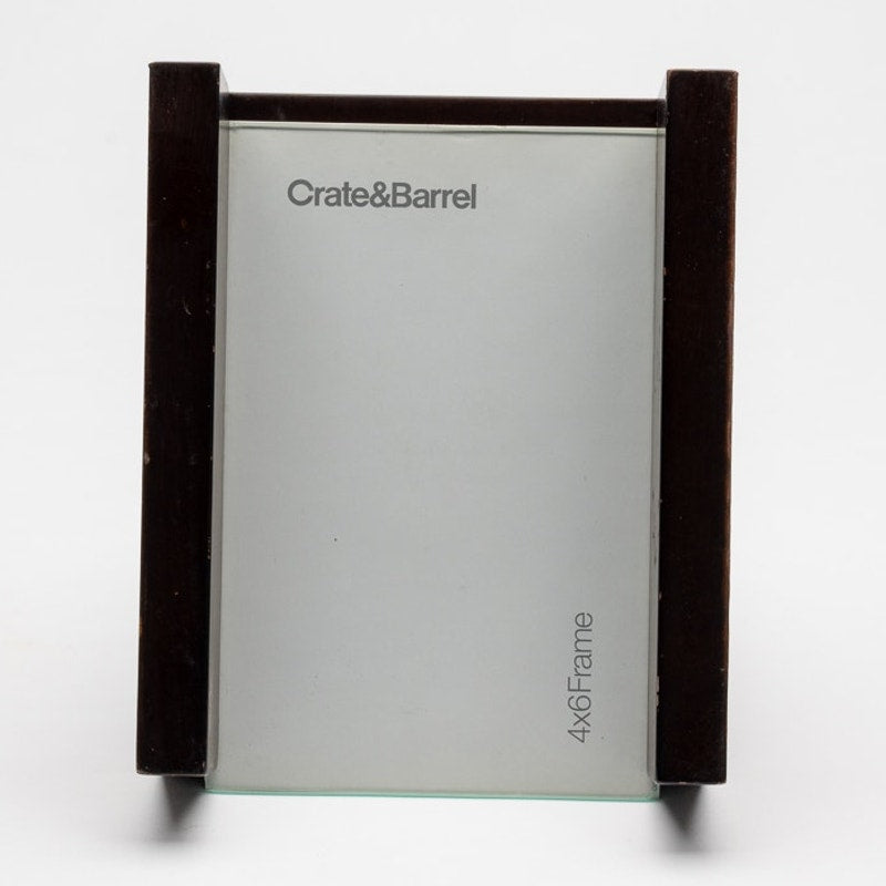 Crate & Barrel 4X6 Wood and metal picture frame