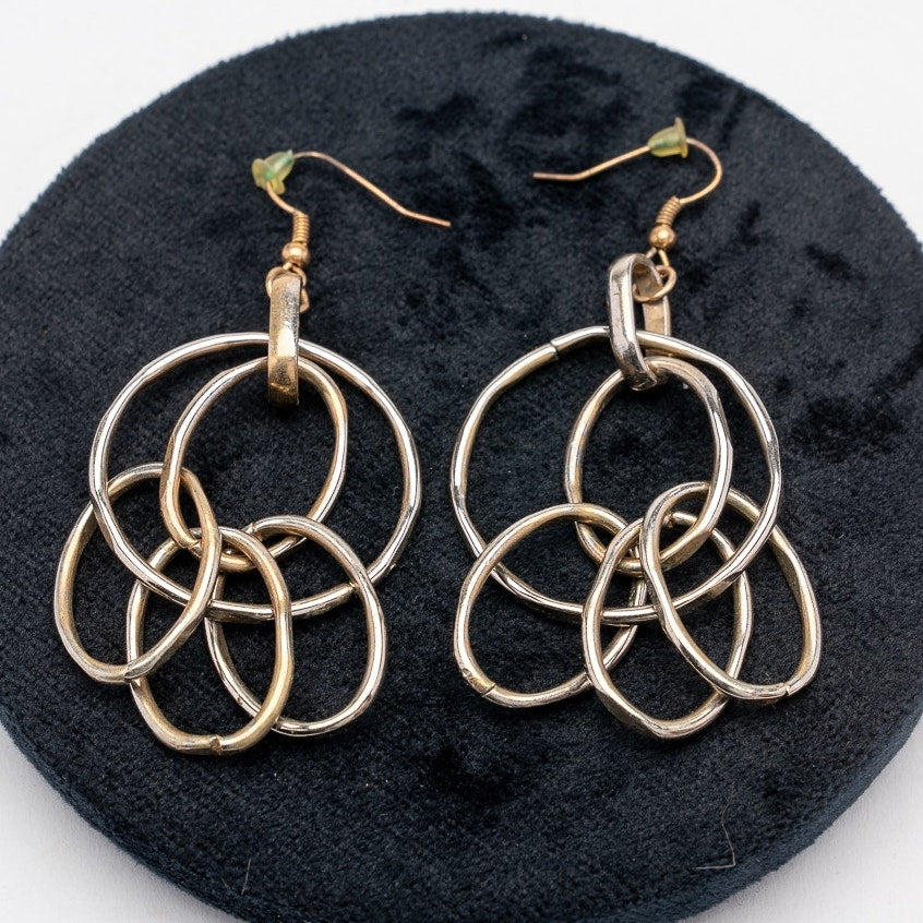 Twisted Copper Infinity earrings - handmade