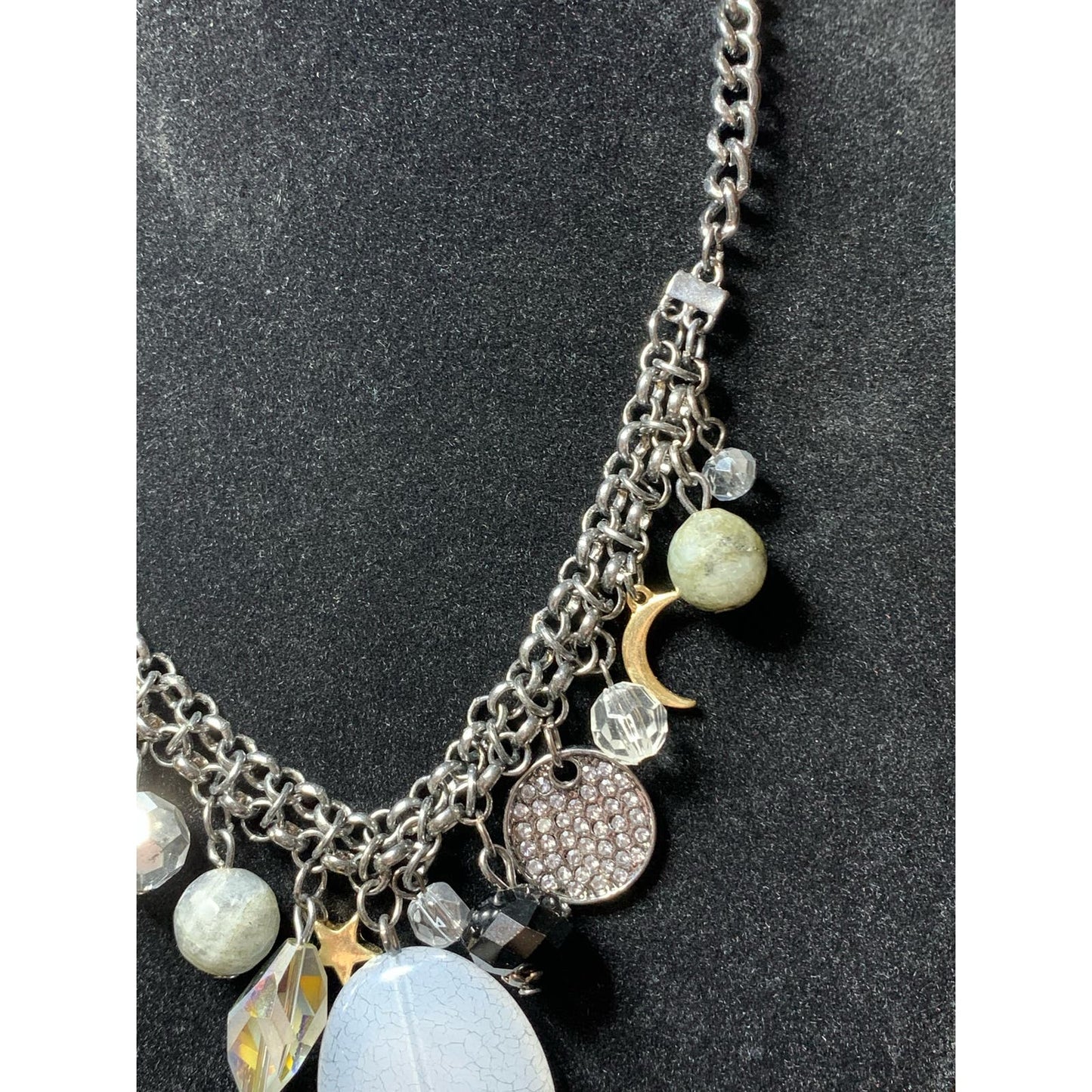 Winter night skies chain and charm necklace