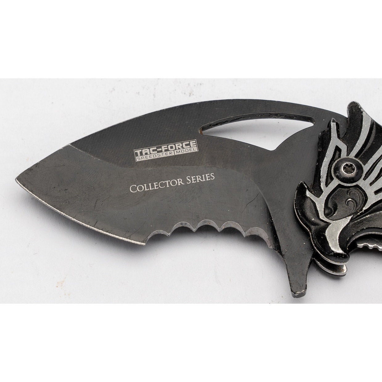 Tac-Force Phoenix Fantasy Collectors Series Karambit Folding Knife in Silver Grey