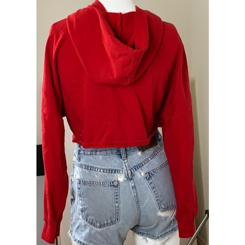 H&M L’mour red cropped hoodie sz S