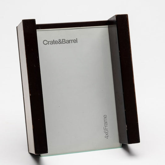 Crate & Barrel 4X6 Wood and metal picture frame