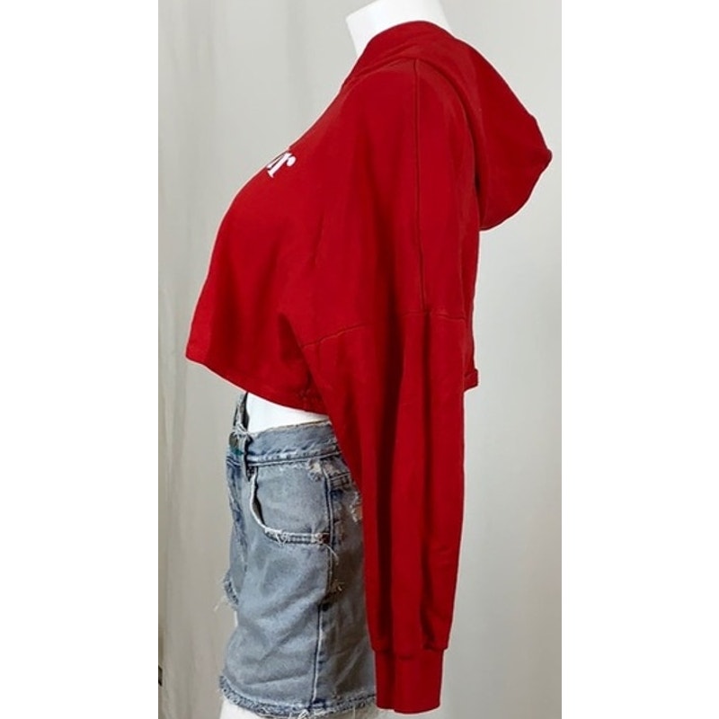 H&M L’mour red cropped hoodie sz S