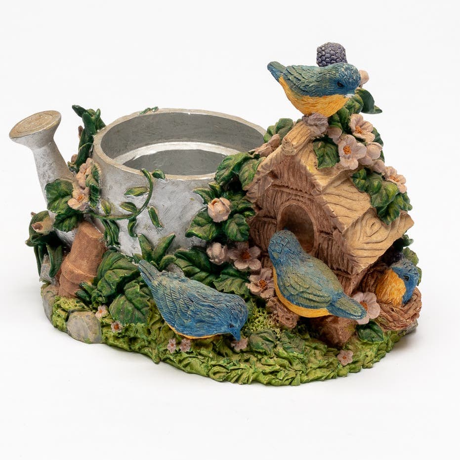 Bloom Ridge watering can planter collectible figurine