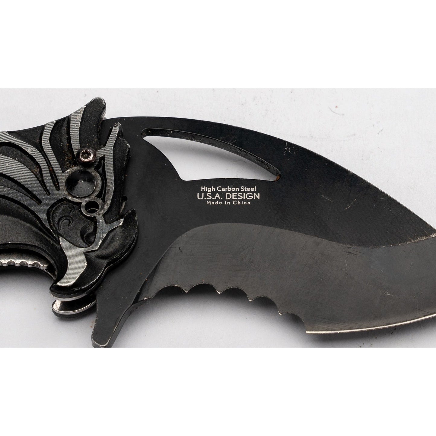 Tac-Force Phoenix Fantasy Collectors Series Karambit Folding Knife in Silver Grey