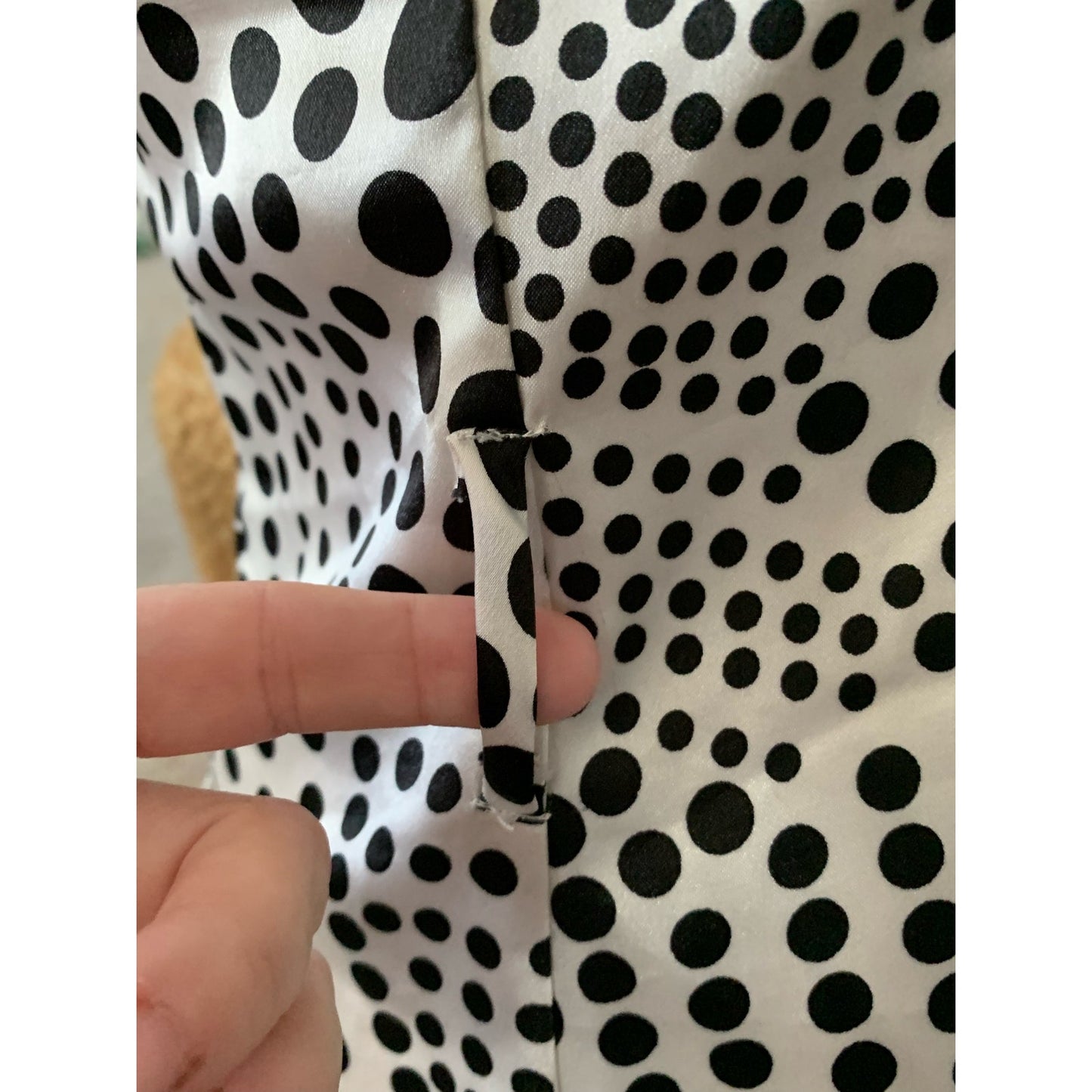 BCX Polka dot button down blouse sz S