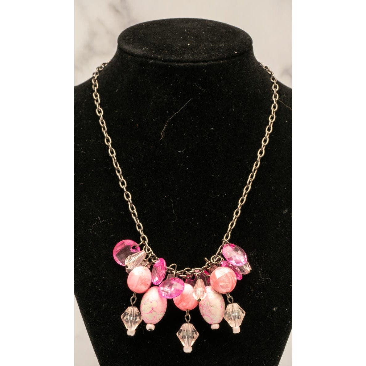 Barbie's Dream Necklace - Shades of pink necklace and earrings.