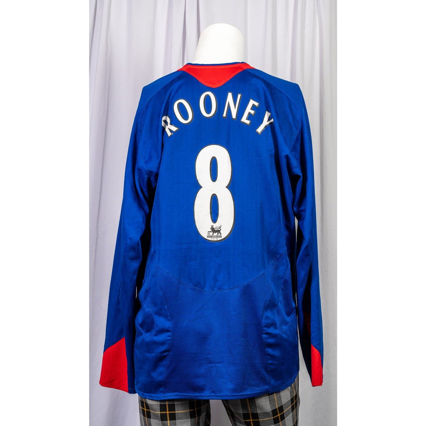 Manchester United Rooney Away football jersey for 2005 Soccer Nike Long Sleeve Size XL