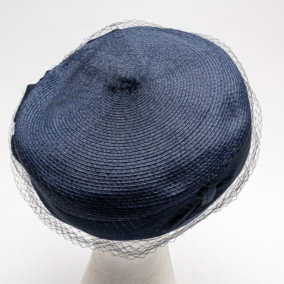 Vintage Navy blue netted hat from Union United Hatter's