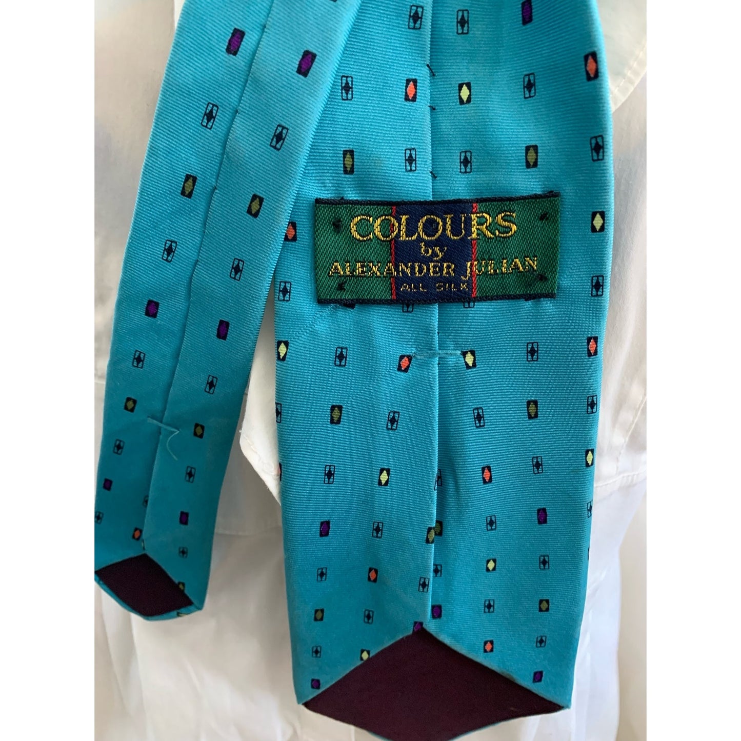 Vintage 90's Colours by Alexander Julian blue tie