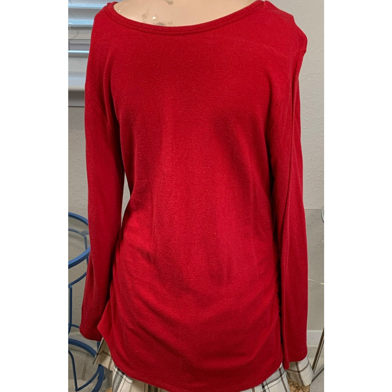 Liz Lange Red maternity long sleeved cotton shirt size XXL