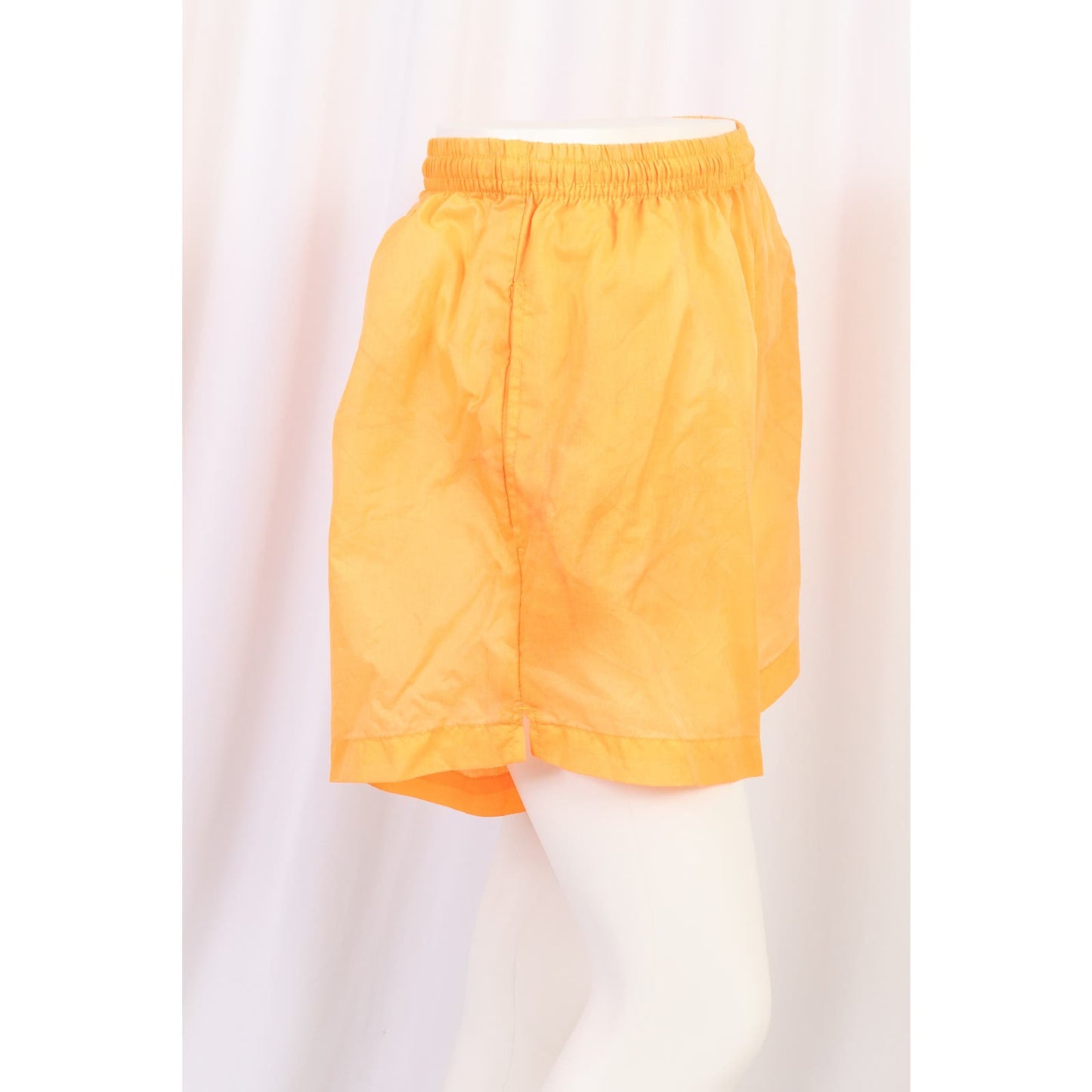 Y2K / 90's Neon Orange Nylon Cheer Shorts size M