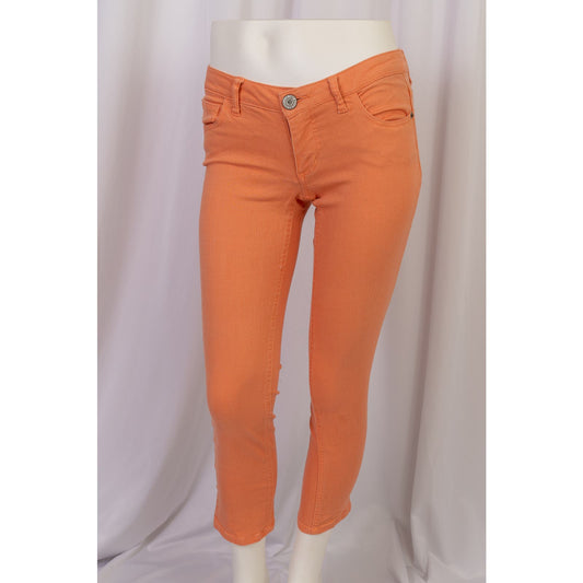 Jr's Orange dream Mossimo capri cut skinny jeans size 3