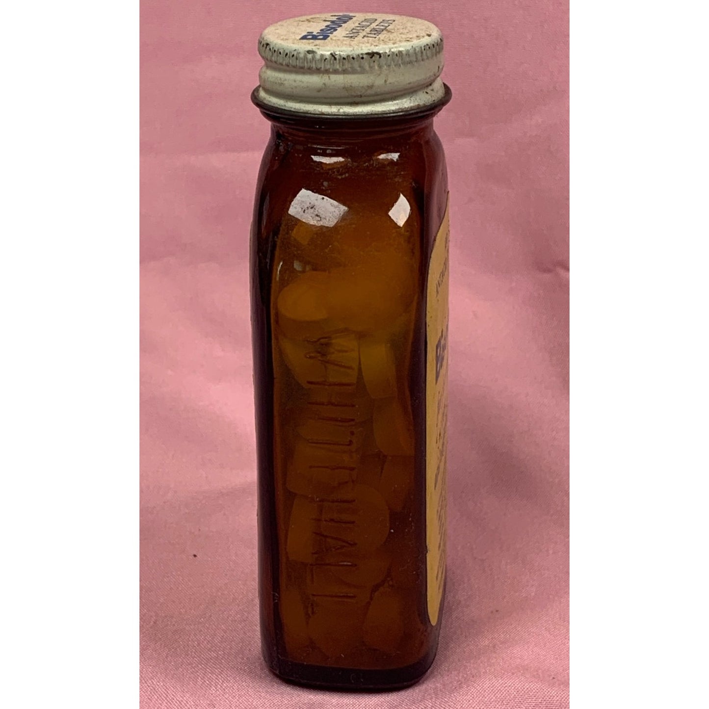 Vintage 72' Bisodol Whitehall Antacid bottle - for display or prop