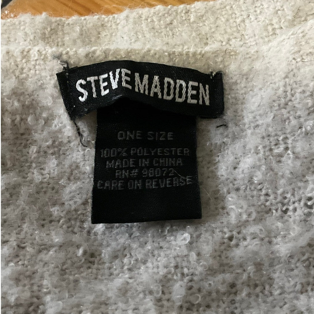 Steve Madden Beige Cream lofty colored blanket scarf shawl