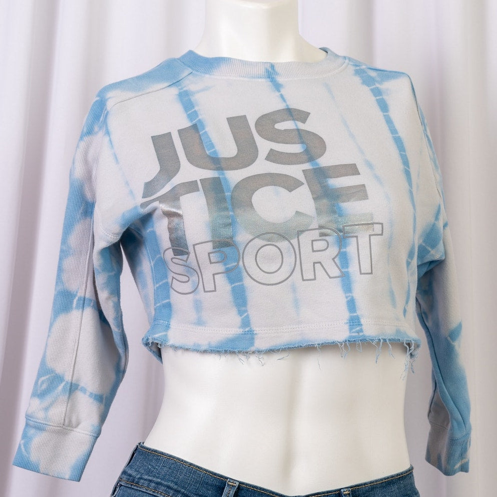 Blue Justice Tie-dye pullover Sport top size 6