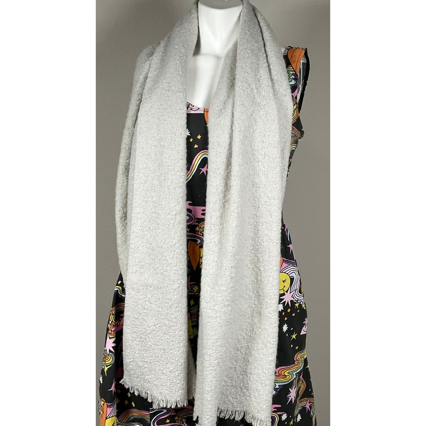 Steve Madden Beige Cream lofty colored blanket scarf shawl