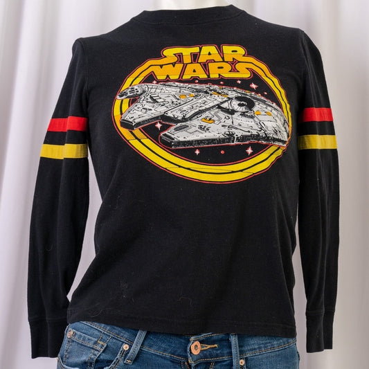 Star Wars Retro style Millennium Falcon 3/4 sleeve shirt sz S