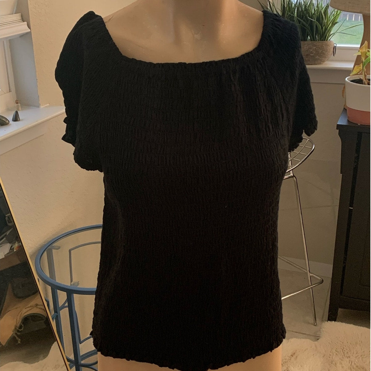 Vintage Black stretch top from Indonesia One size fits most