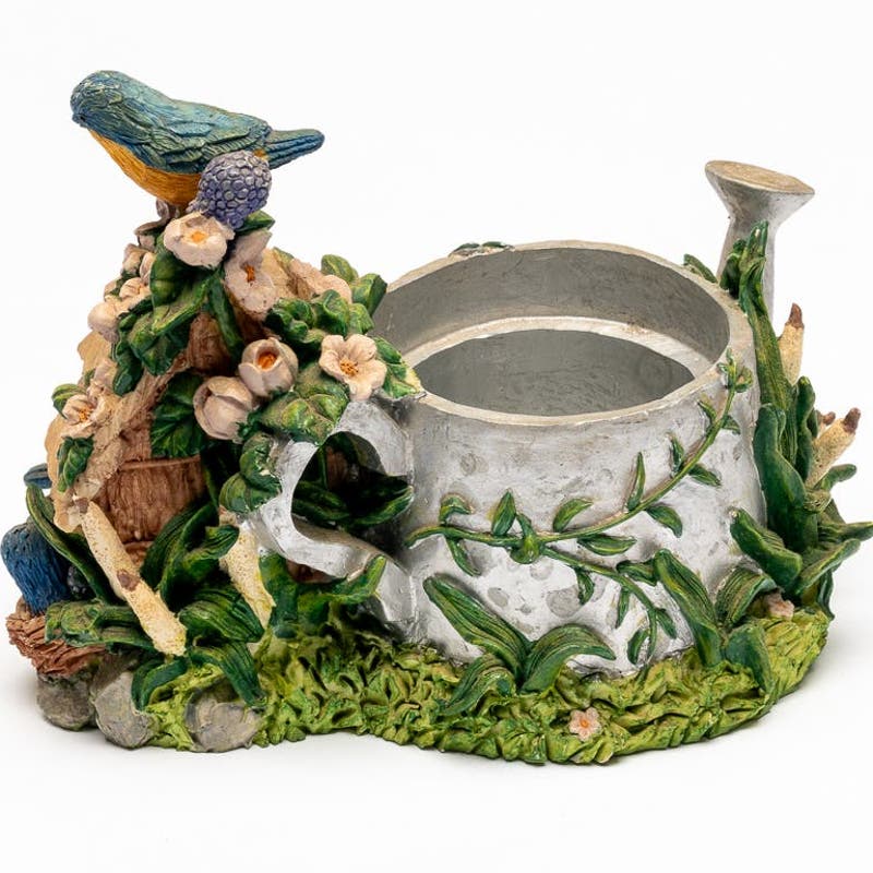 Bloom Ridge watering can planter collectible figurine