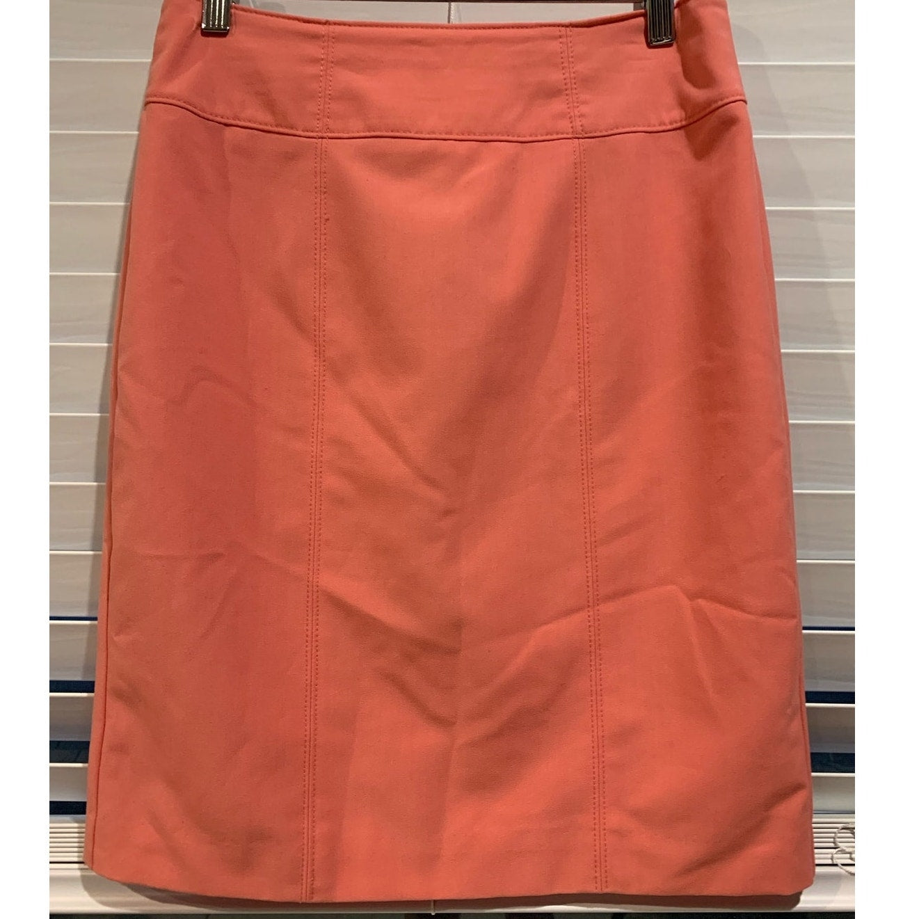 Worthington Salmon straight knee length Pencil Skirt sz 4