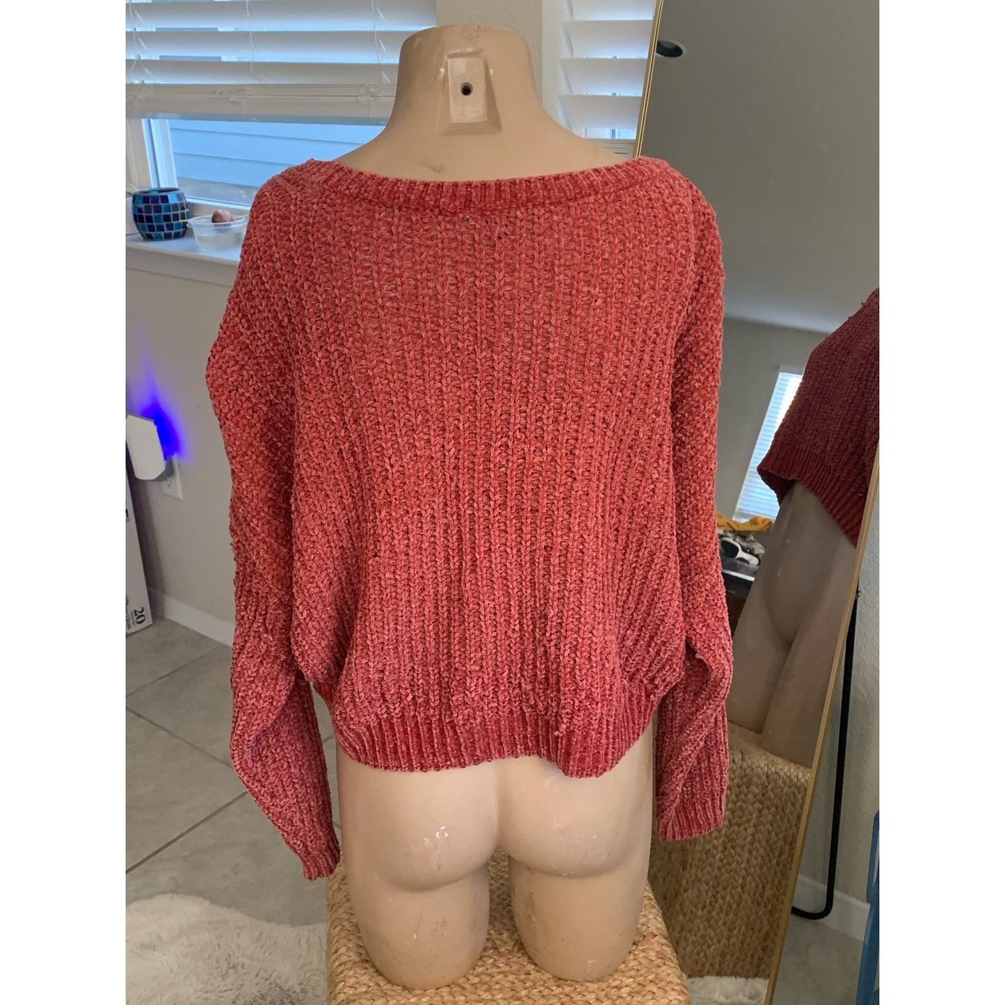 Wild Fable oversized soft coral knit sweater sz XS