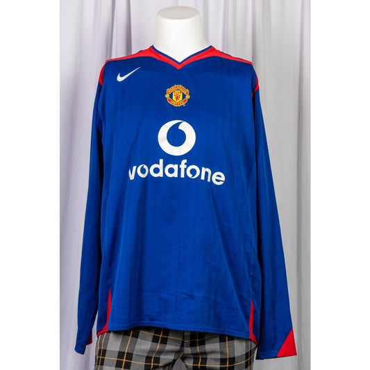 Manchester United Rooney Away football jersey for 2005 Soccer Nike Long Sleeve Size XL