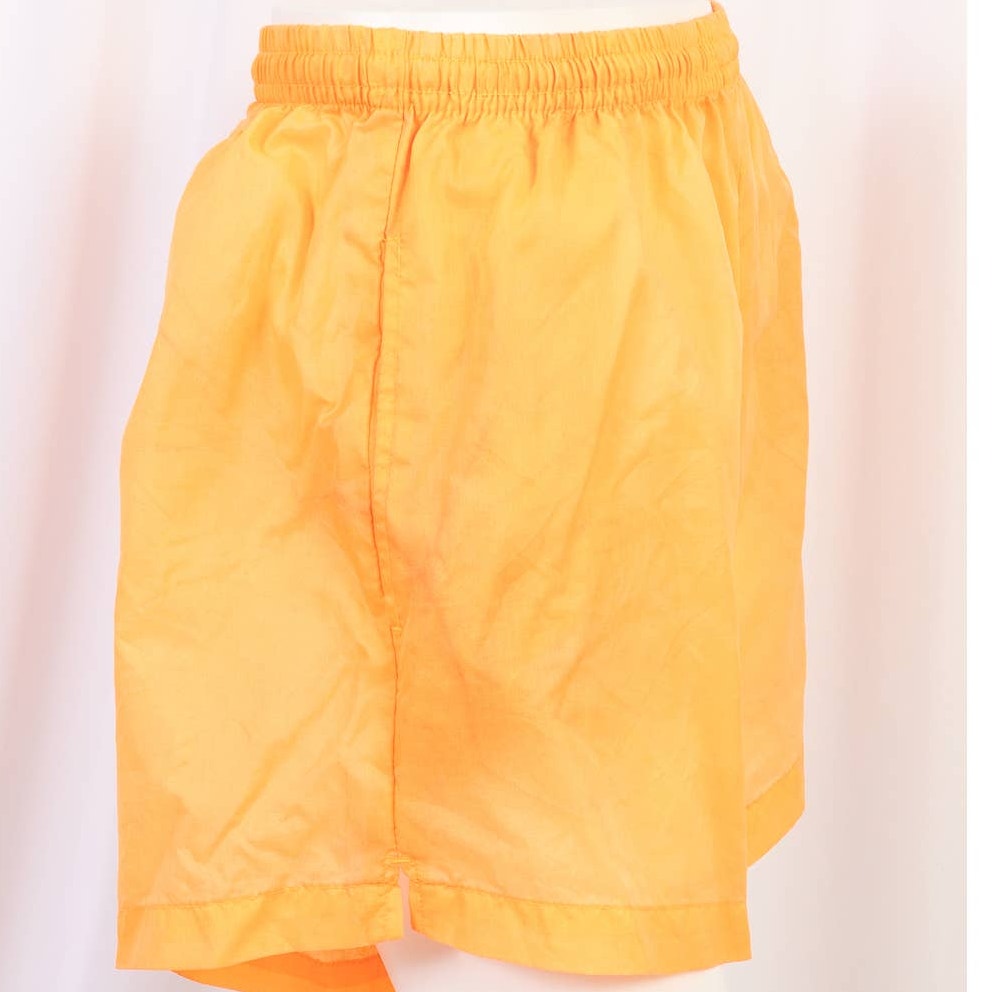 90's Neon Orange Nylon Cheer Shorts size M