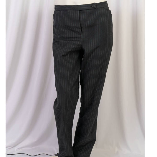 Nine & Co Women's black pinstripe pants sz 10