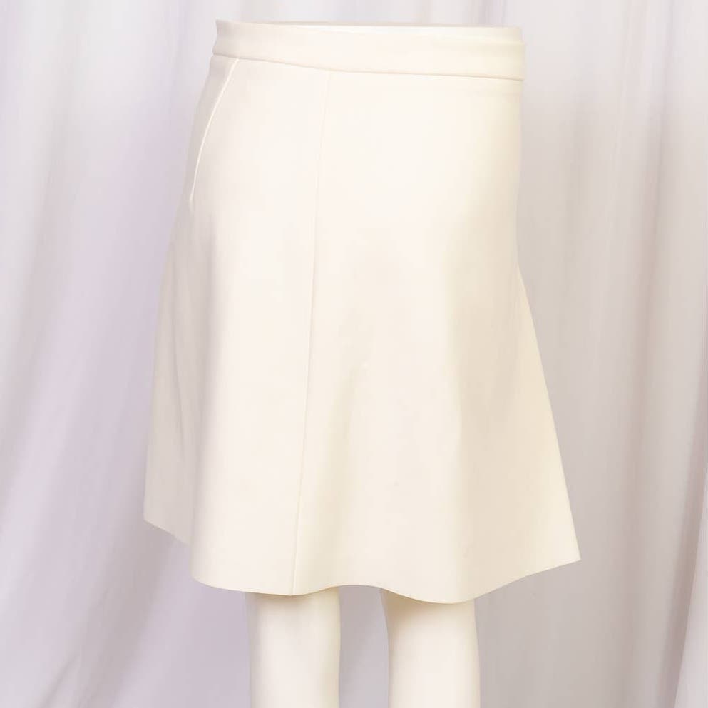 HALSTON HERITAGE Women's Cream A-Line Skirt Sz 10