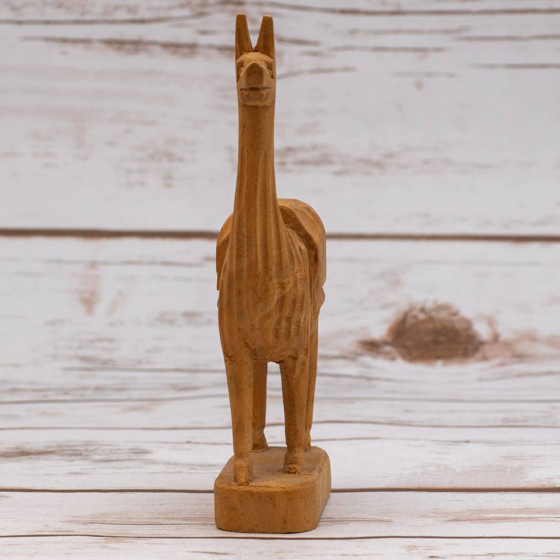 Vintage Hand Carved Alpaca from Equador - Magically Funky Austin Resale & Thrift