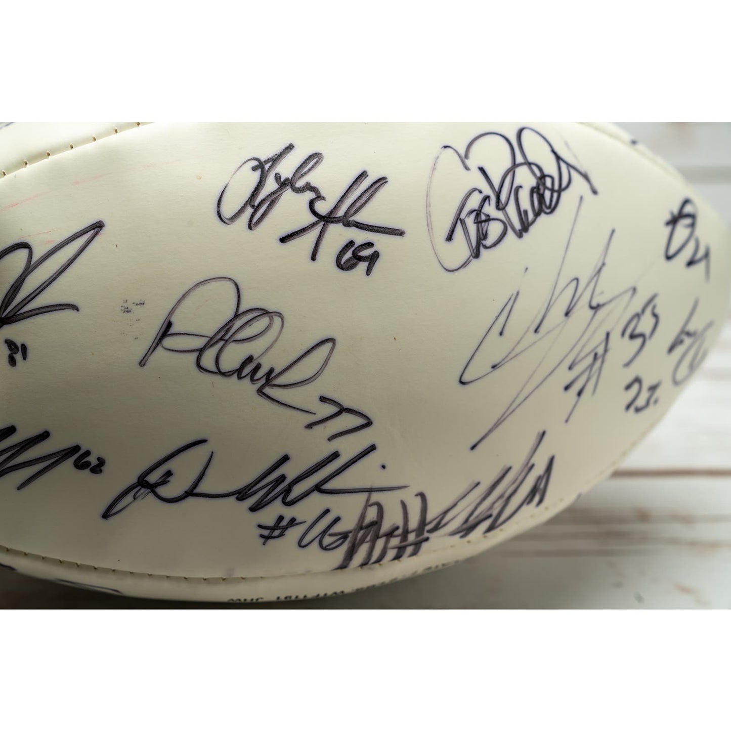 Authenticated Jacksonville Jaguars official football signed by 25 players from 2015-2017