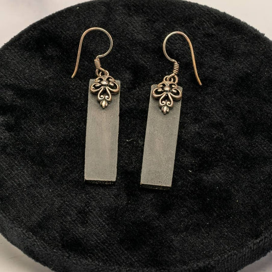 Art Deco Steampunk Victorian Slate style drop earrings